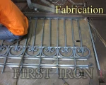 Decorative wrought iron fence, antique iron fence panels, forged iron fence designs