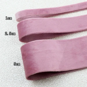 Deepeel AP3597 25mm DIY Clothing Flowers Bow Tie Manual Accessories Color Hair Decoration Material Velvet Ribbon