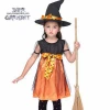 Deluxe Child Witch Costume For Halloween Cosplay Party Orange lovely Party Costumes iHer Garment Style IH-K069