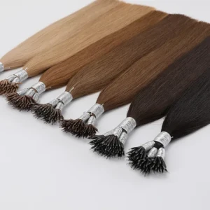 Deluxe Russian Cuticle Keratin ITip Flat/U Tips Human Hair Extension, Nano Ring Link Tip Hair Extensions
