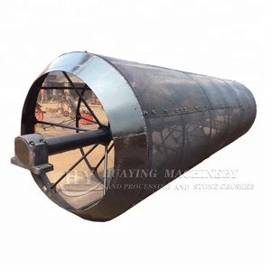 Desliming rotary drum screen mineral separator