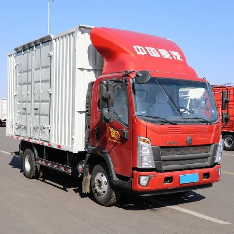 Diesel engine 10-15tons 4x2 new HOWO cargo van truck for sale
