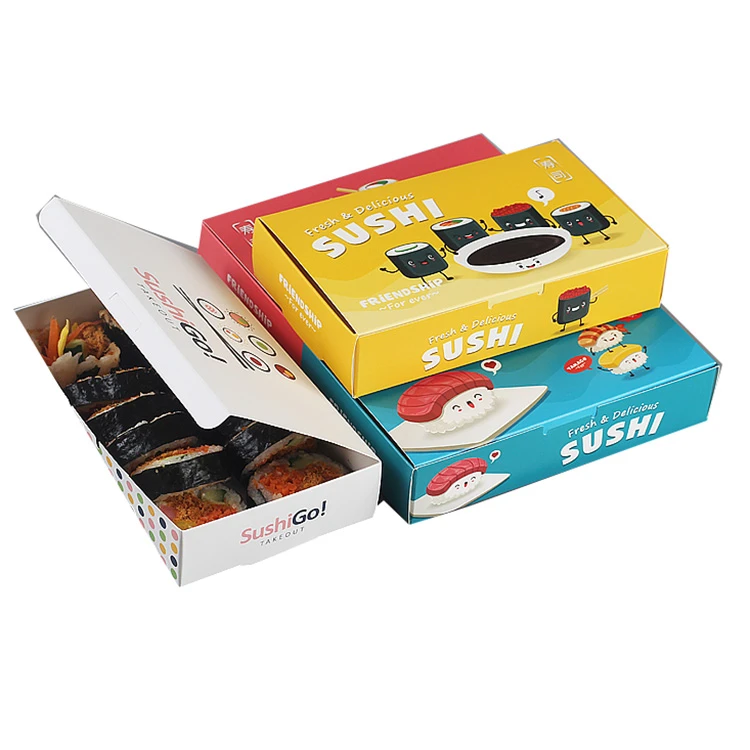 Buy Disposable Paper Food Packaging Take Away Window Fruit Sushi Salad ...