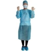 disposable PP+PE film coated medical consumables of doctor nurse elastic cuff surgical gown with back ties