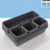 DIY Stackable Modern Design Brown Black White Plastic Drawers Sundries Container Storage Box Set