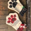 Dog paw christmas socks children christmas socks gift bag christmas decoration