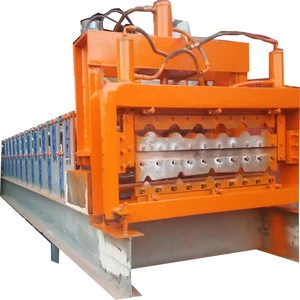 Double layer roof and wall building material color steel plate roll forming machine