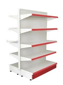 Double-sided storage metal display supermarket rack  retail shelf