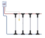 Durable floor electric heating pipe system elements Eco-Ondol