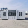 Easy Folding Flat 40FT 20FT Prefab Container Expandable House Insulated Mobile Villa Prefabricated Home 3 Bedroom