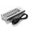 EBL 8-Bay AA AAA Battery Charger Smart Charger for NIMH NICD Rechargeable AA &amp; AAA Batteries