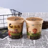 Eco Friendly Disposable Take Away Food Container Kraft Paper Cups, Noodle Bowls, Hot Soup Paper Cups with Paper Flat Lids