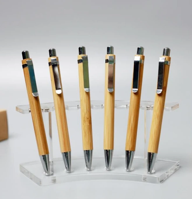 Eco Friendly Wood Bamboo Ball Pen With Custom Logo Printing Promotional Pen