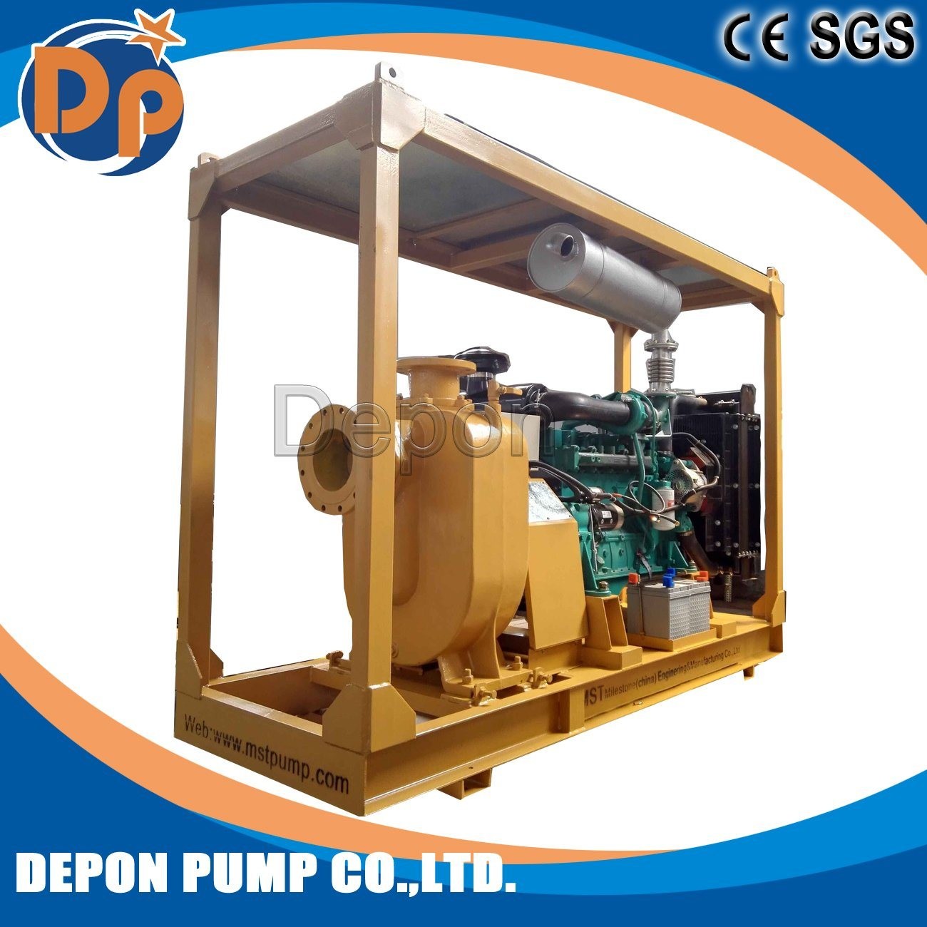Emergency Flood Control Diesel Engine Centrifugal Water Self Priming Sewage Pump