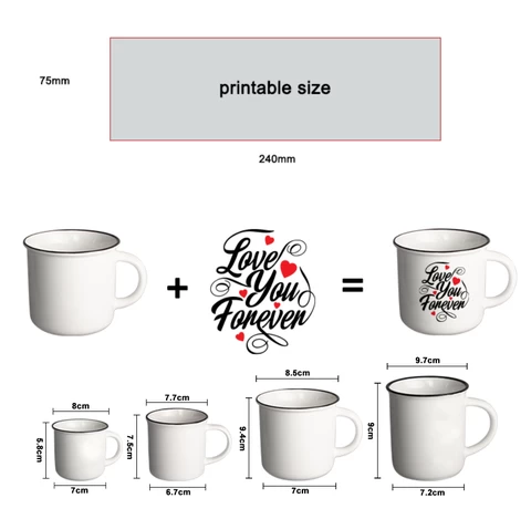 enamel cup personalized enamel mug coffee custom enamel ceramic coffee mug