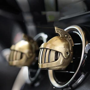 European metal Knight helmet car air freshener perfume