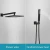 Import European Stainless Steel In-wall Bath Shower Mixer Faucet Black Conceal Set Bath Pressurized Shower from China