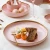Import European style gold rim solid color ceramic tableware household  dish plate set from China