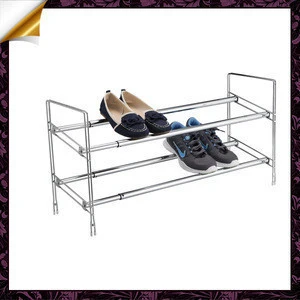 Expandable wire frame shoe rack