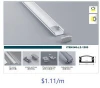 Extruded plastic profile led strip PMMA cover aluminum profile for led heatsink