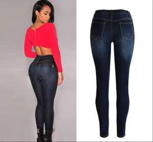 Buy F20536a New Arrivel Plus Size Denim Jean For Women High Waist Skinny Jeans  Stretch Pants Ladies Jeans Top Design from Hangzhou Fu Er Import&Export  Co., Ltd., China