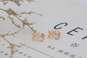 Factory direct supply sweet cherry hoop earrings for women 2020 hoop dangle earring