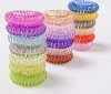 factory girls cheap hair accessories different colors elastic telephone wire plastic hair band