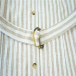 Factory made summer striped short sleeve long women shirt dress