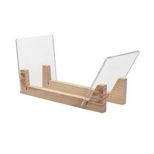 factory made wooden record display stand with clear acrylic frame provide sample in stock CD store dis display rack