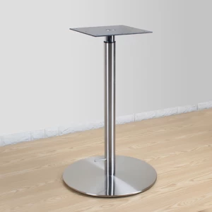 factory modern designs round single dining table base  hydraulic lower to hight stainless steel table leg furniture legs