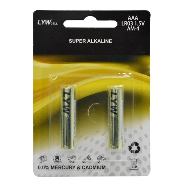Factory Price Non Rechargeable Super Alkaline No 7 AAA/AM4 Dry Battery 1.5V