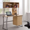 Factory Price Wooden Computer Desk With Bookshelf school furniture