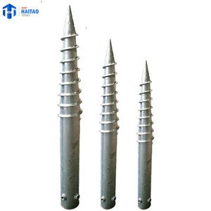 Factory Solar mounting foundation screw /Q235 hot dipped galvanized earth auger anchor