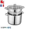 Factory Supply Stainless Steel Cookware 3 Layer Corn Food Steamer Pot