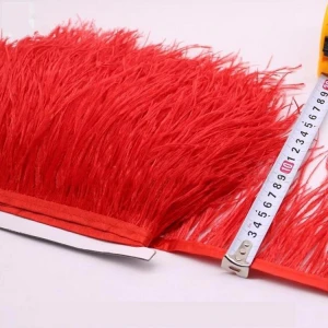 Factory Wholesale Custom Colors Ostrich Feather Trim Fringe