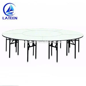 Factory wholesale folding round hotel banquet table for dinner