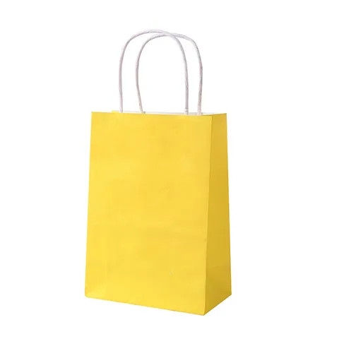 Factory wholesale washable take away food carry bag red kraft paper gift bag with twisted handles