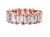 Import Fashion 925 Sterling Silver Jewelry,Rose Gold Plated Silver 925 Emerald-Cut Eternity Ring from China