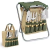 Fashion Garden stool and tool set With Folding Seat