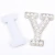 Felt Pearl Crystal AB Rhinestone Letter Alphabet Motifs Patches Sewing Applique For Wedding Garment Accessories