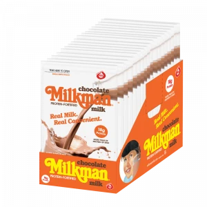 Flavored Milk Powder Milkman Chocolate Milk with 18g of Protein, Bulk Cases of Single-Serve Packets.