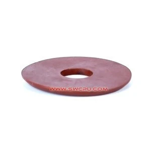 Flexible urethane rubber coated friction disc washer