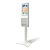 Import Floor Standing 21.5 Inch Automatic Sanitizing Machine Kiosk Infrared Electronic Auto Hand Sanitizer Dispenser Kiosk with Sensor from China