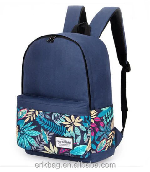 flower printing Fashion Travel School Backpack Bag