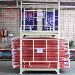 Foldable Stackable Steel Storage cage pallet   Wholesale Warehouse Storage Steel Pallet Racking Wire Mesh Cage for Wholesales