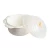 Import Food Grade PP white straight pot plastic deep soup pots with cover for microwave use from China
