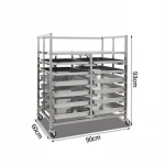Food Warmer Trolley Bakery Food Trolley,Bread Cooling 6 Layer Hotel Food Trolley For Sale