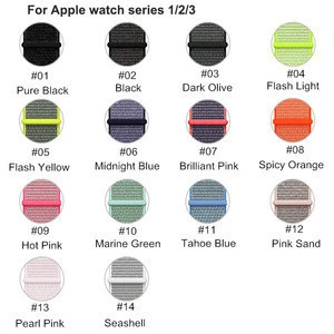 For Apple Watch Band Sport, New Products Nylon Braided Loops Smart Watch Band for Apple Watch 38mm 42mm