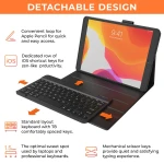for ipad 8th Gen 2020 Keyboard Case with Pencil Holder Detachable keyboard with Folio Leather Cover for iPad 10.2/Pro 10.5