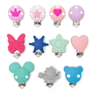 Free Sample Available Baby Animal Shape Teething Chain Baby Pacifier